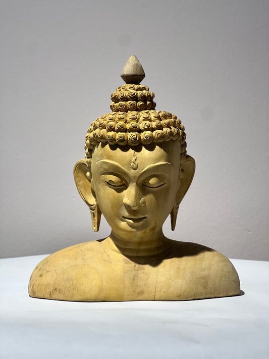 Buddha head natural (natural paint)