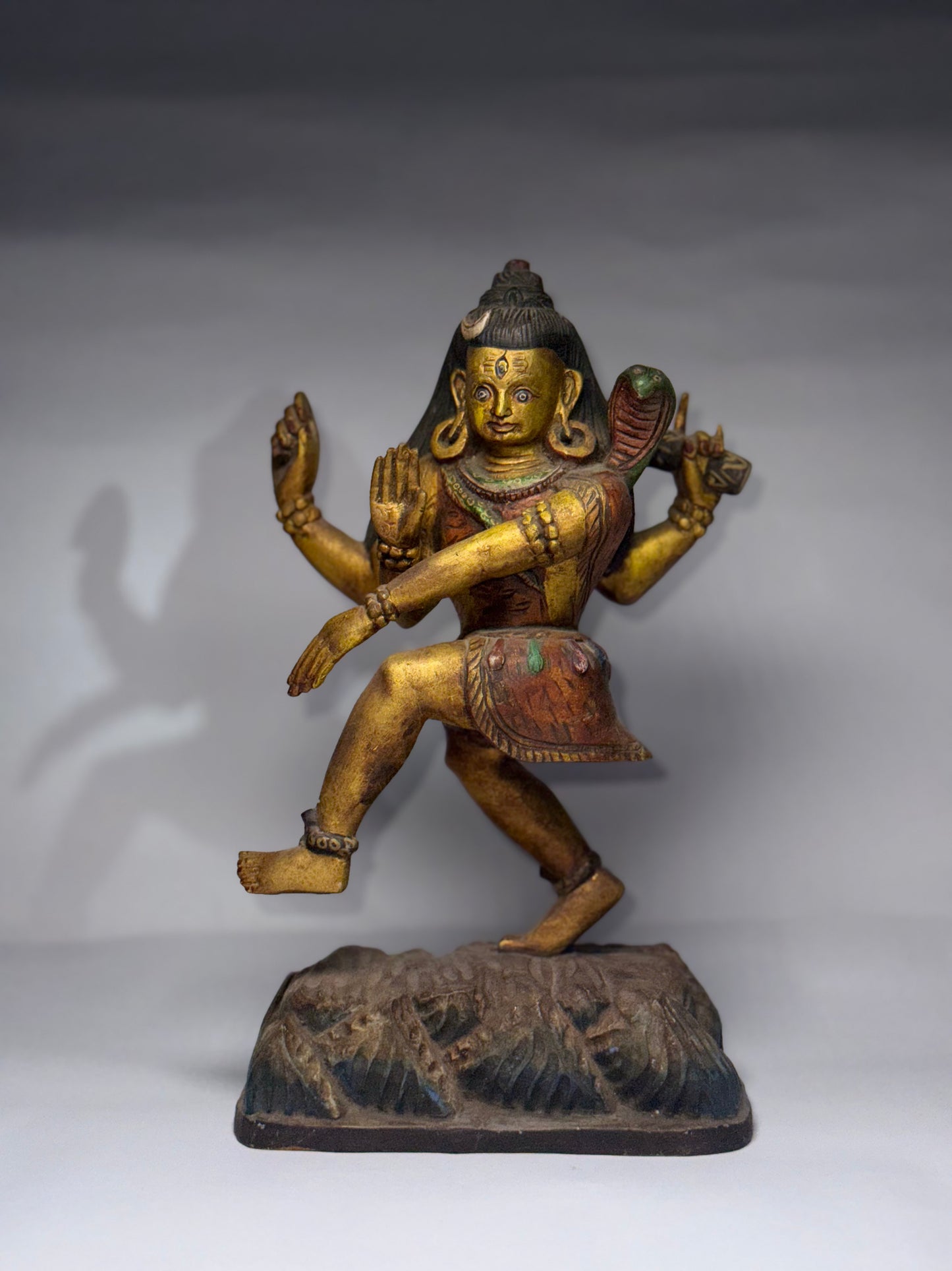Antique Wooden Shiva Sculpture